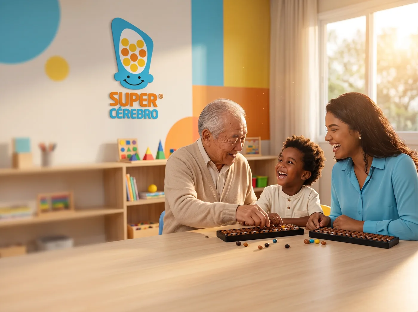 Três gerações representando o público Super Cérebro